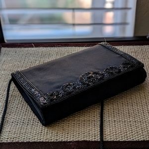 Vintage Black Beaded Purse